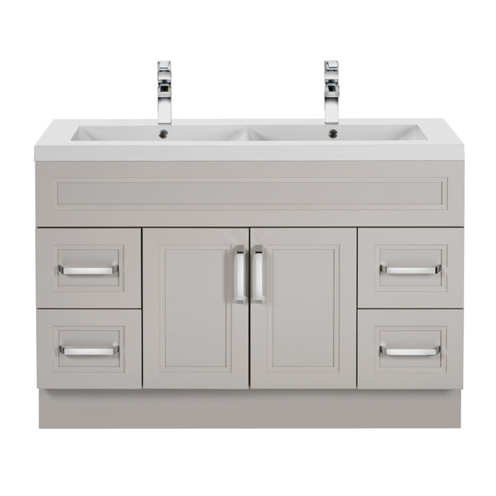 Ebern Designs Syble 48'' Freestanding Double Bathroom Vanity with